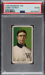 1909-1911 T206 White Border Gabby Street Portrait PSA GOOD 2