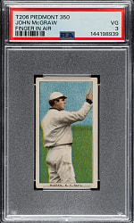 1909-1911 T206 White Border John McGraw Finger in Air PSA VG 3
