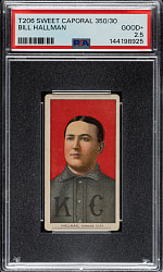 1909-1911 T206 White Border Bill Hallman PSA GOOD+ 2.5