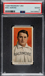 1909-1911 T206 White Border Doc Adkins PSA GOOD 2
