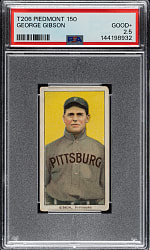 1909-1911 T206 White Border George Gibson PSA GOOD+ 2.5