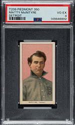 1909-1911 T206 White Border Matty McIntyre PSA VG-EX 4