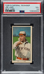 1909-1911 T206 White Border Joe Lake New York PSA VG+ 3.5