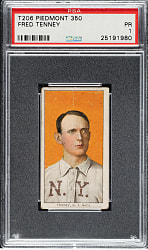 Lot # 856: 1909-1911 T206 White Border Fred Tenney PSA POOR 1
