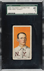 Lot # 861: 1909-1911 T206 White Border Fred Tenney SGC VG 40