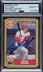 Signed 1987 Topps #200 Pete Rose - PSA/DNA
