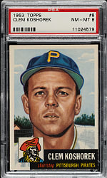 1953 Topps #8 Clem Koshorek PSA NM-MT 8