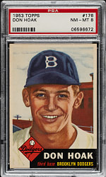 1953 Topps #176 Don Hoak PSA NM-MT 8