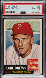 1953 Topps #59 Karl Drews PSA NM-MT 8