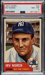 1953 Topps #35 Irv Noren PSA NM-MT 8