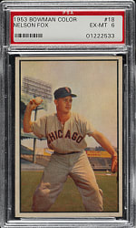 1953 Bowman Color #18 Nelson Fox PSA EX-MT 6
