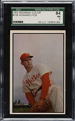 1953 Bowman Color #158 Howard Fox SGC NM 84