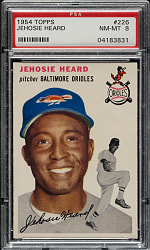 1954 Topps #226 Jehosie Heard PSA NM-MT 8