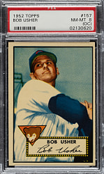 1952 Topps #157 Bob Usher PSA NM-MT 8 (OC)