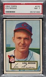 1952 Topps #270 Lou Brissie PSA NM 7