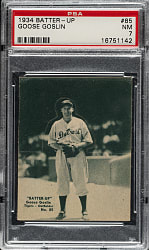 1934-1936 R318 Batter-Up #85 Goose Goslin PSA NM 7