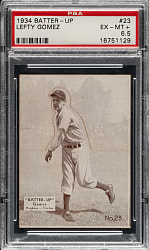 1934-1936 R318 Batter-Up #23 Lefty Gomez PSA EX-MT+ 6.5