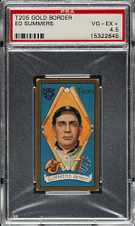 1911 T205 Gold Border Ed Summers PSA VG-EX+ 4.5