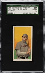 Lot # 811: 1909-1911 T206 White Border Wildfire Schulte Front View SGC VG/EX 50