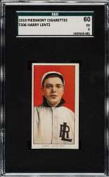 Lot # 629: 1909-1911 T206 White Border Harry Lentz Southern Leaguer SGC EX 60