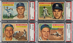 1956 Topps PSA NM 7 Collection (15) Including Red Schoendienst