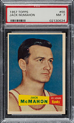 1957-1958 Topps Basketball #66 Jack McMahon PSA NM 7