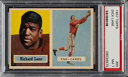 1957 Topps Football #85 Dick Lane Rookie PSA NM 7