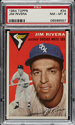 1954 Topps #34 Jim Rivera PSA NM-MT 8