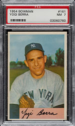 1954 Bowman #161 Yogi Berra PSA NM 7