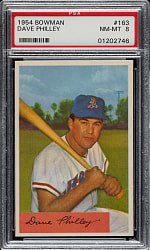 1954 Bowman #163 Dave Philley PSA NM -MT 8