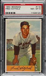 1954 Bowman #119 Fred Hatfield PSA NM-MT 8