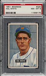 1951 Bowman #320 Hal White PSA NM-MT 8