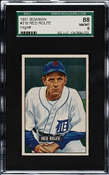 1951 Bowman #319 Red Rolfe SGC NM/MT 88