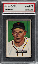 1951 Bowman #234 Clint Hartung PSA NM-MT 8
