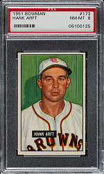 1951 Bowman #173 Hank Arft PSA NM-MT 8