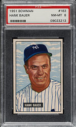 1951 Bowman #183 Hank Bauer PSA NM-MT 8