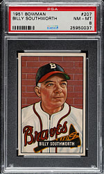 1951 Bowman #207 Billy Southworth PSA NM-MT 8