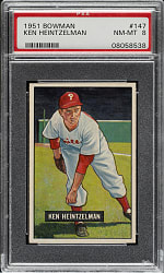 1951 Bowman #147 Ken Heintzelman PSA NM-MT 8