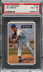 1951 Bowman #155 Lou Brissie PSA NM-MT 8