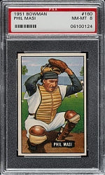 1951 Bowman #160 Phil Masi PSA NM-MT 8