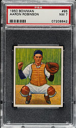 1950 Bowman #95 Aaron Robinson PSA NM 7