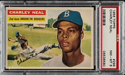 1956 Topps #299 Charlie Neal PSA NM-MT 8