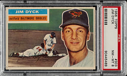 1956 Topps #303 Jim Dyck PSA NM-MT 8