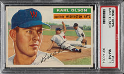 1956 Topps #322 Karl Olson PSA NM-MT 8