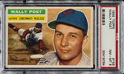 1956 Topps #158 Wally Post Gray Back PSA NM-MT 8