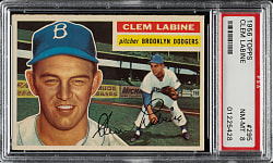 1956 Topps #295 Clem Labine PSA NM-MT 8