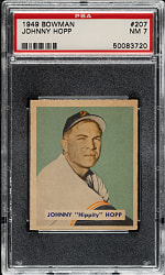 1949 Bowman #207 Johnny Hopp PSA NM 7