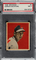 1949 Bowman #1 Vernon Bickford PSA NM 7