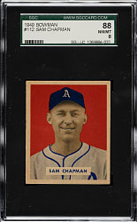 1949 Bowman #112 Sam Chapman SGC NM/MT 88