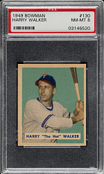 1949 Bowman #130 Harry Walker PSA NM-MT 8